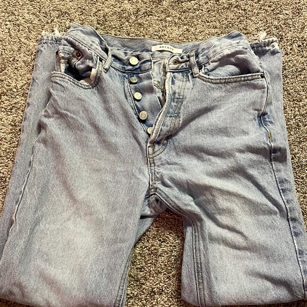 light wash straight leg pacsun jeans